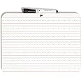 U Brands Dry Erase Lap Board, Double Sided, Ruled and Plain, 9 x 12 Inches, Dry Erase Marker Included (484U06-24)