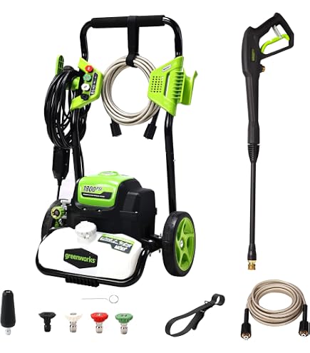 Amazon.com : Greenworks 1800 PSI 1.2 GPM Pressure Washer Bundle