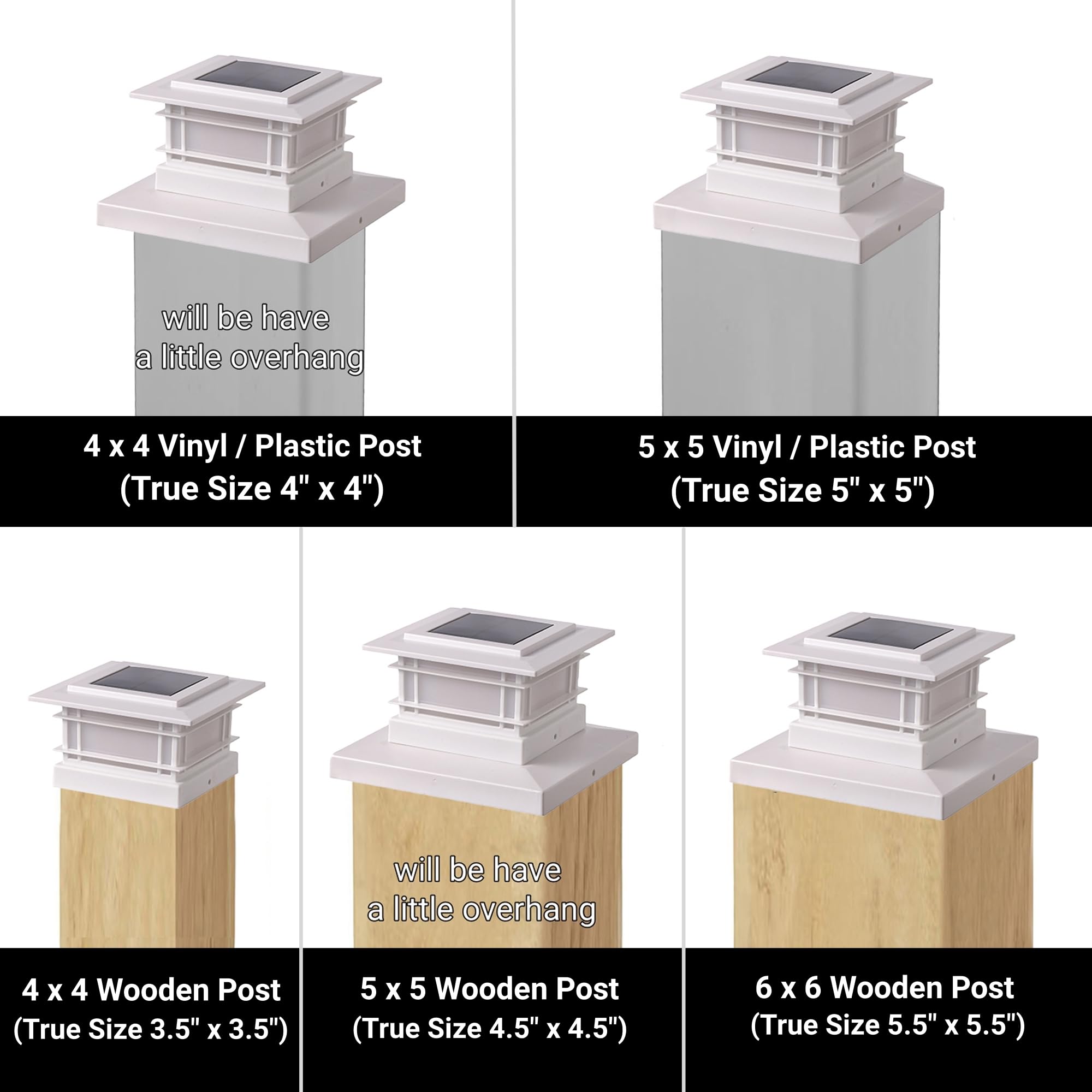 Dynaming 8 Pack Solar Post Cap Lights Outdoor with Flickering Flame Light, White Shell Fence Post Solar Lights Fit 4x4 5x5 6x6 Vinyl/Wooden Posts, Brightness LED Lighting Decor for Garden Deck Patio