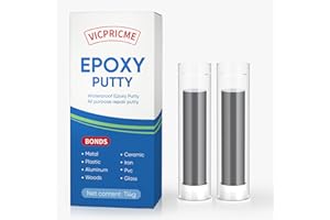 VICPRICME Epoxy Putty Stick, 120 g 2 Part epoxy Quick Repair Adhesive, Hard and Fast Repair for Pools, heaters, Bonds to Metal, Plastic, Wood, Glass, Ceramic Crack Filler, Heat and Waterproof