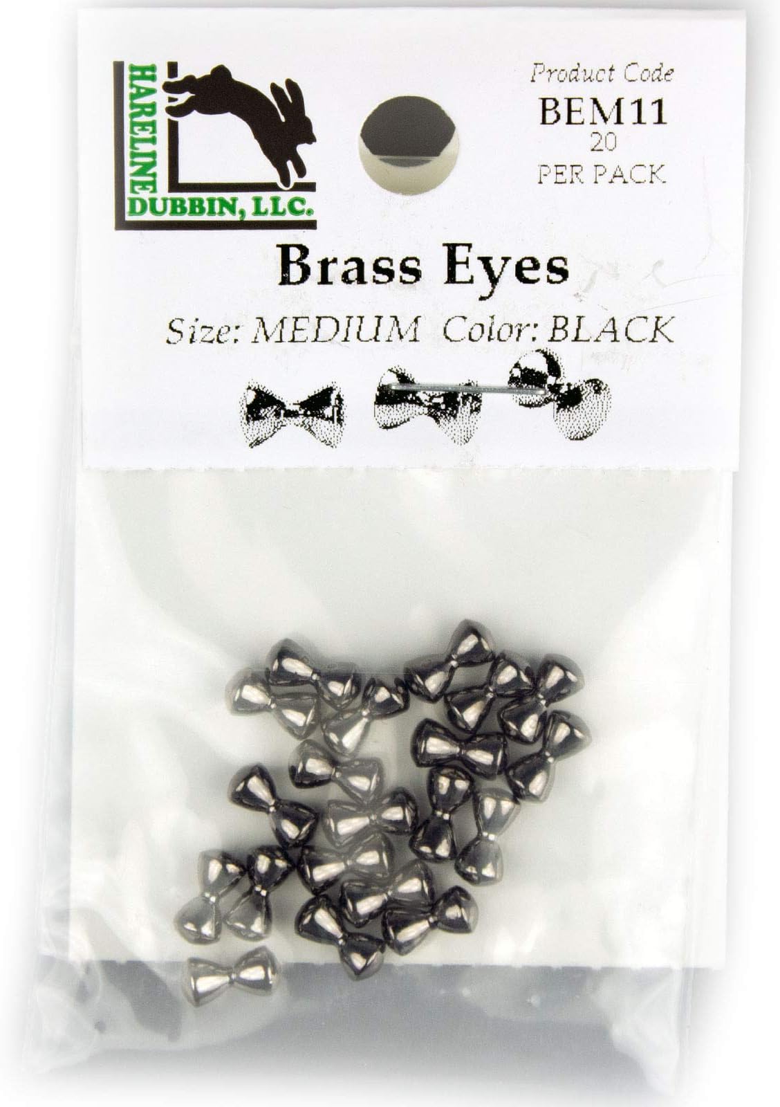 Barbell Brass Eyes - Package of 20