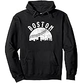 Vintage Boston Massachusetts Skyline Apparel Pullover Hoodie
