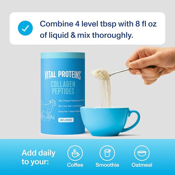 VITAL PROTEINS COLLAGEN PEPTIDES POWDER – SUPPORTS HAIR, NAIL, SKIN, BONE & JOINT HEALTH, UNFLAVORED, COLLAGEN PROTEIN 9.33 OZ
