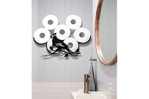 EUIROET Bird Metal Wall Toilet Paper Storage,Black Toilet Tissue Holder,Animal Decorative Metal Paper Holders,Cute Toilet Paper Storage for Bathrooms,Wall Toilet Paper Organizer Hold Extra 8 Rolls