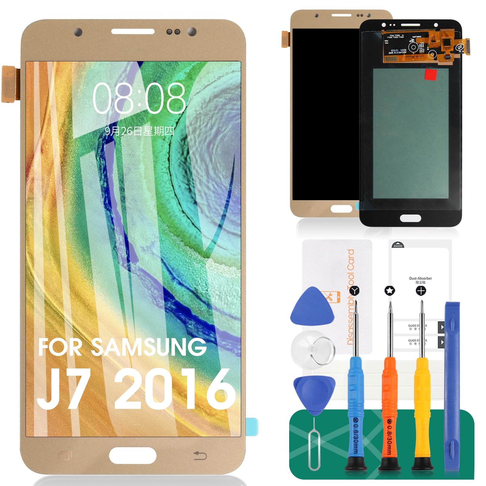 Screen Replacement For Samsung Galaxy J7 2016 J710 J710F J710M/H TFT LCD Touch Screen Digitizer Glass Assembly(Not Original AMOLED)