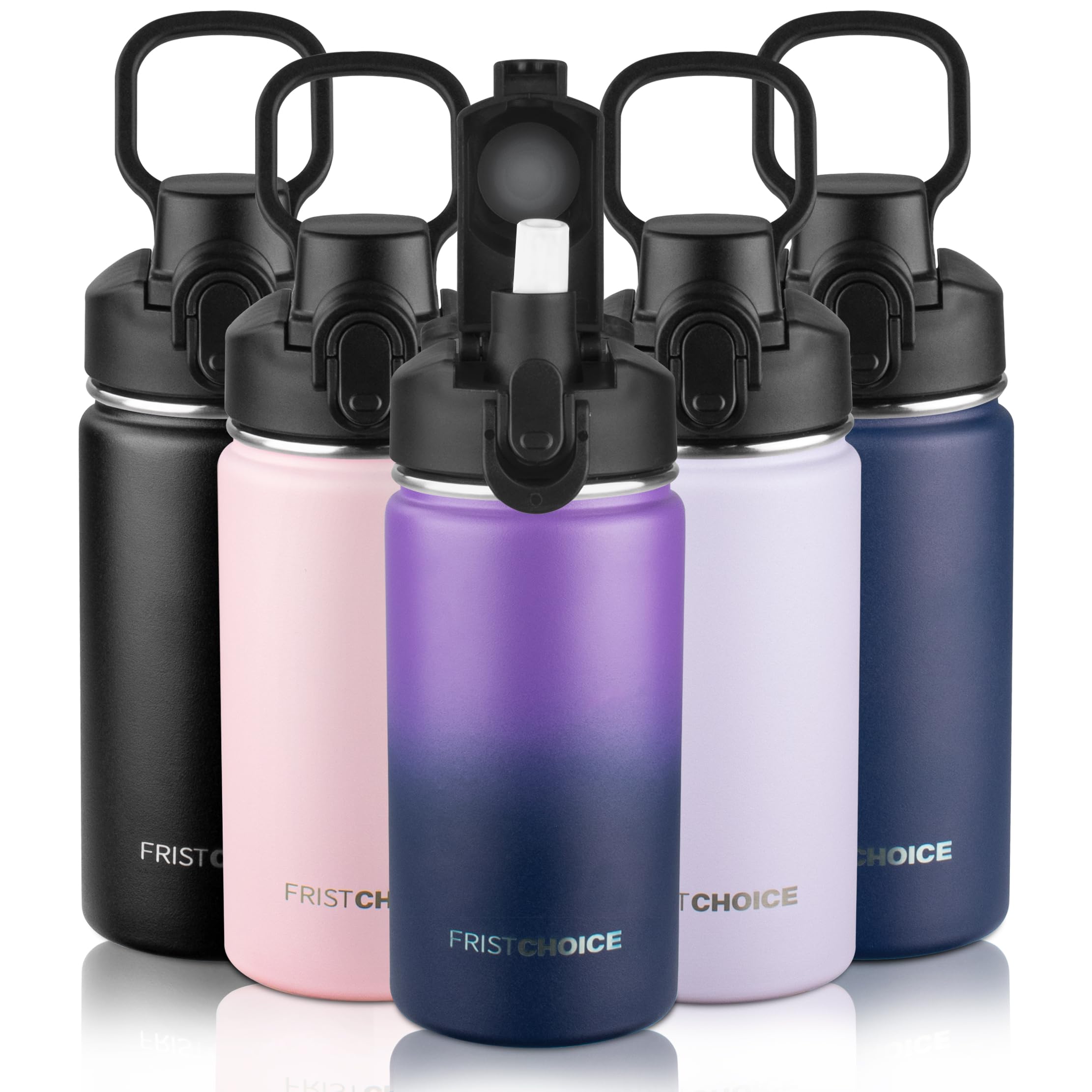 Photo 1 of ***(MINOR DAMAGE/ SEE NOTES)***Insulated water bottle with Lid,14oz Stainless Steel Water Bottle for Boys,Girls,Double Wall Vacuum Wide Mouth Thermal Water Bottle for School,Travel,BPA-free and Leak-proof?14oz,Purple Navy blue?