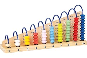 Wooden Abacus by Small Foot – Classic Educational Counting Toy Bead Counter – Early Learning Logic, Quantities, Addition, Subtraction – Develops Motor Skills and Logical Thinking - Age 4+ Years