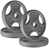 Yes4All 1 Inch Grip Cast Iron Weight Plates for