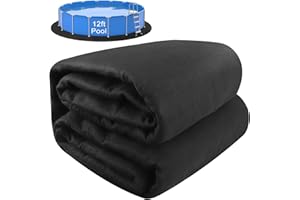 ACTREY 12 Ft Round Pool Liner Pad for Above Swimming Pools,Extends Life to The Liner|Easy to Install|Durable Eco-Friendly Material|Prevent Punctures for Hot Tub Above Ground Swimming Pool
