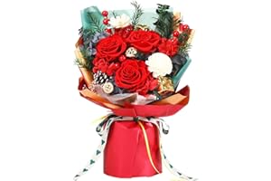 Jtoder Christmas Flower Gifts for Women, Forever Flowers for Delivery Prime, Preserved Long Lasting Rose Flower Bouquet Gift for Mom Wife Girlfriend on Valentines, Mothers Day, Anniversary, Birthday