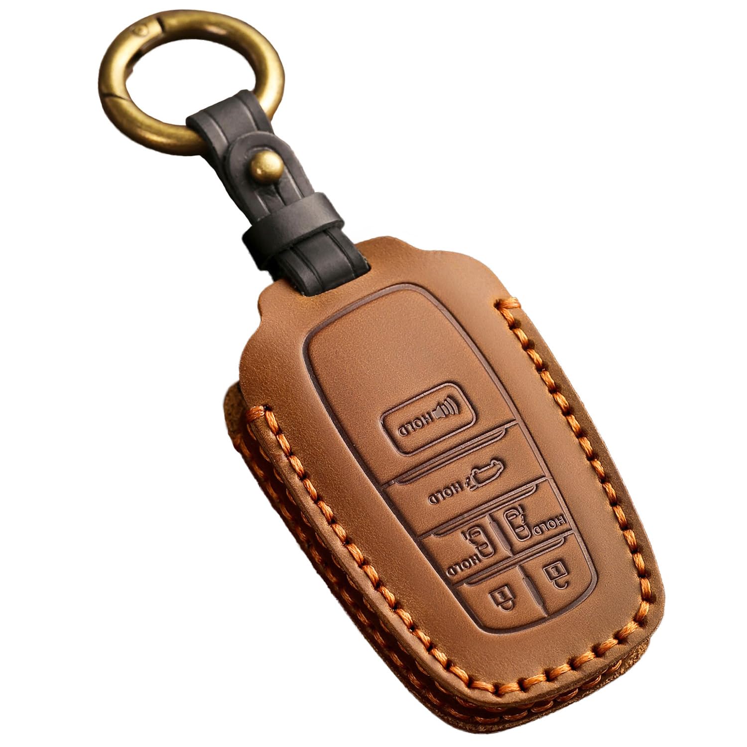 Photo 1 of EASYANT for Toyota Sienna Leather Key Fob Cover, Key Fob Shell for Toyota Sienna Minivan 2021-2025 Smart Key Protector Brown