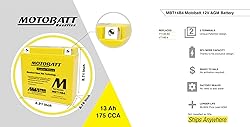 Motobatt MBT14B4 AGM Factory Activated Replaces 13