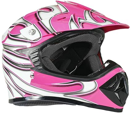 Youth Dirt Bike Helmet Off Road Atv Motorcycle Mx Kids Motocross Pink X Large
