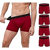 DLAPL Men's Boxer Briefs Cotton Trunks Underwear Multipack 4 Pack