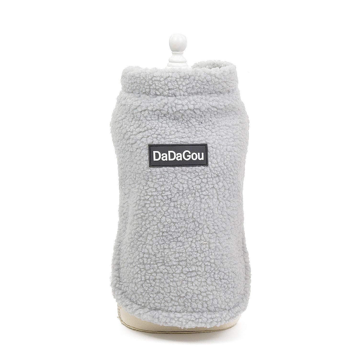 SMALLLEE_LUCKY_STORE Pet Soft Sherpa Fleece Jumper Vest Jacket for Small Dogs Cats Sleeveless Winter Coat Cozy Warm Puppy Yorkie Chihuahua Clothes,Grey M