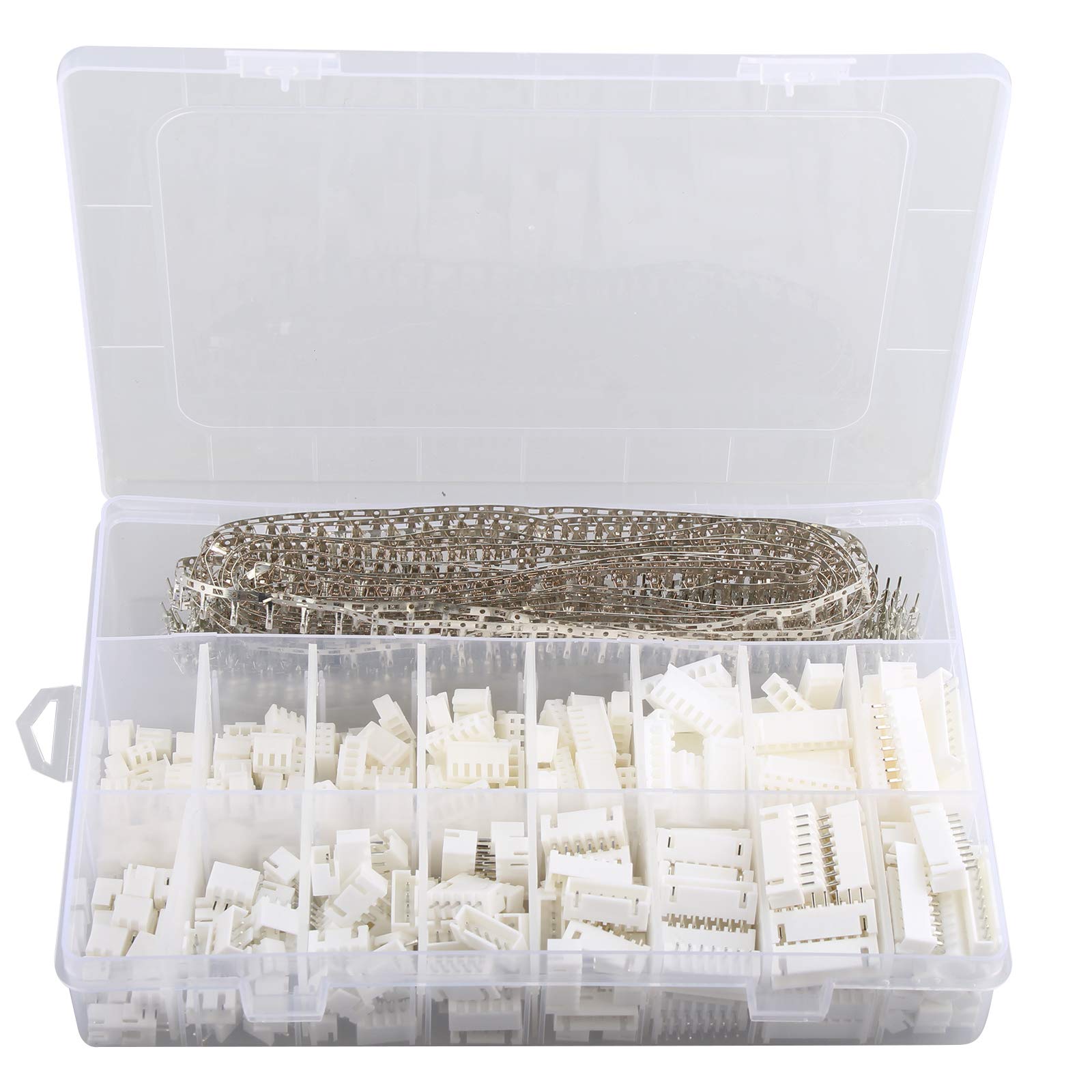 HALJIA 1220Pcs 2.54mm JST-XHP JST Connector Kit 2.54mm PCB Connector Dupont Pitch Terminal Headers, JST-XHPX 2/3/4/5/6/7/8/9Pin Housing Adapter Cable Connector Socket Male and Female Assortment Kit