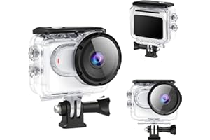 REYGEAK Waterproof Case for Insta360 GO 3, 60M/196FT Underwater Protective Dive Housing Case for Insta360 Go 3 Action Camera Accessories