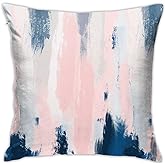 Nebra Abstract Blush and Blue Throw Pillow Covers Cozy Square Throw Pillowcases Home Decor for Bed Couch Sofa Living Room Cushion Cover 18*18inch, One Size