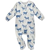 Dussdil Baby One-Piece Footies Newborn Rompers Pajamas Cotton Footed Pjs for Sleep Play Boys Girls 3 6 9 12 18 24m