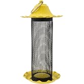 Stokes Select 38194 Bird Feeder, Yellow | Bird Feeders, Wild Bird Feeders, Finch Feeders, Screen Feeders, Plastic, 8.8 in H; 0.5 lb, 8.8 in H, Flower Top, 0.5 lb