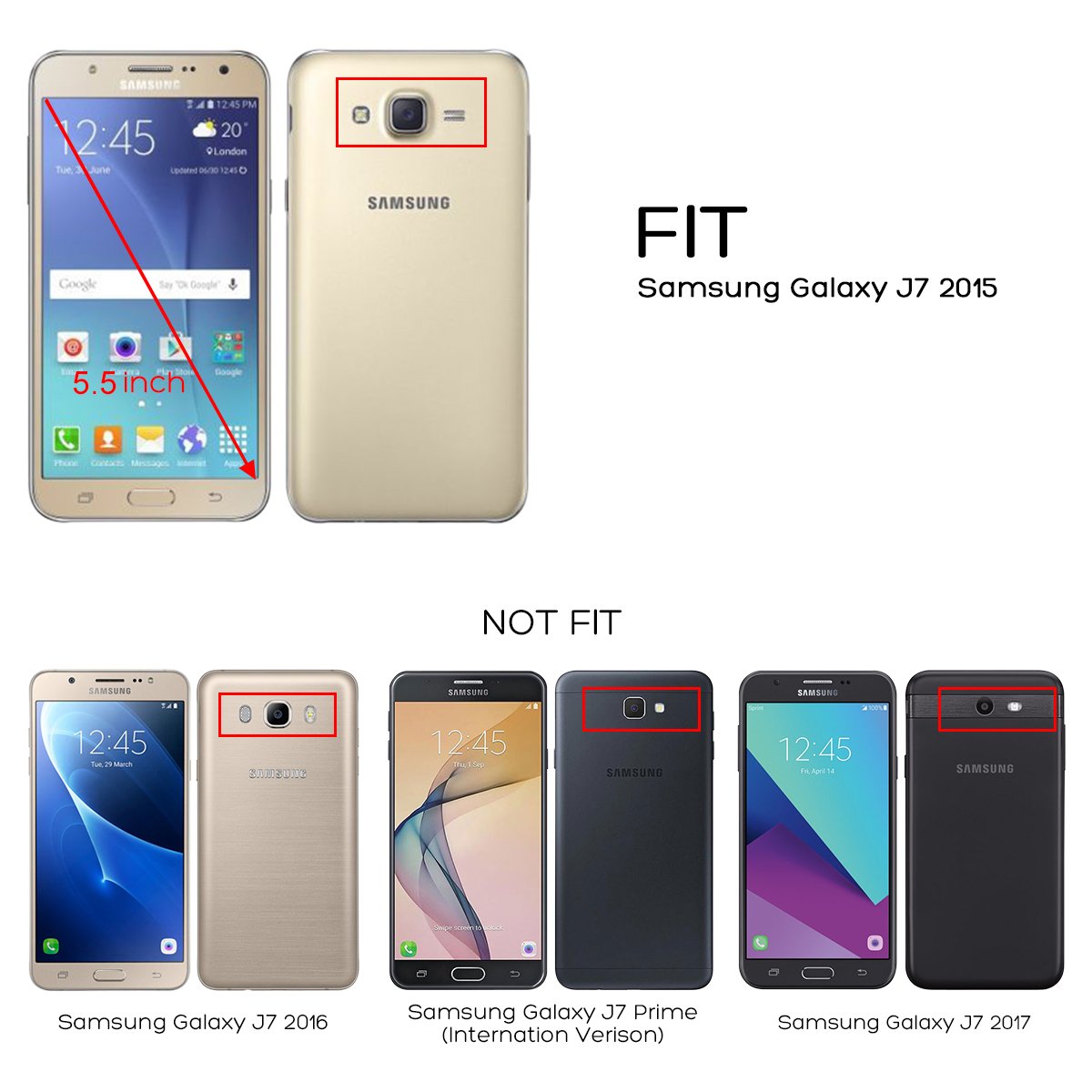ULAK Galaxy J7 Case, Anti Slip Galaxy J7 Case Dust Scratch Shock