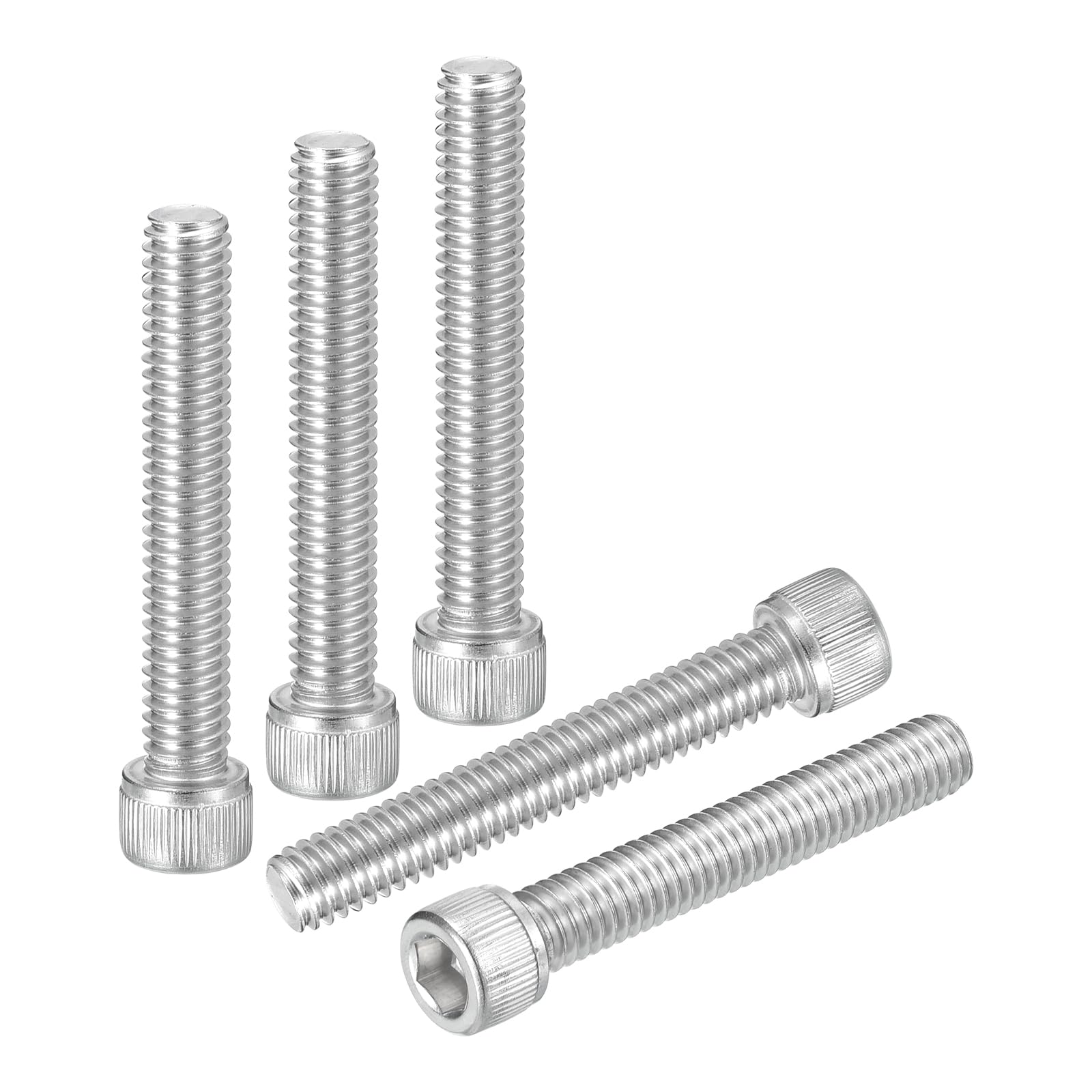 DTGN 5/16"-18x2" Socket Head Cap Screws Bolts - 20Pack - Good for Road Bicycle, Mountain Bike, Auto, Motorcycle - 304 Stainless Steel Hex Head Metric Screws - Silver