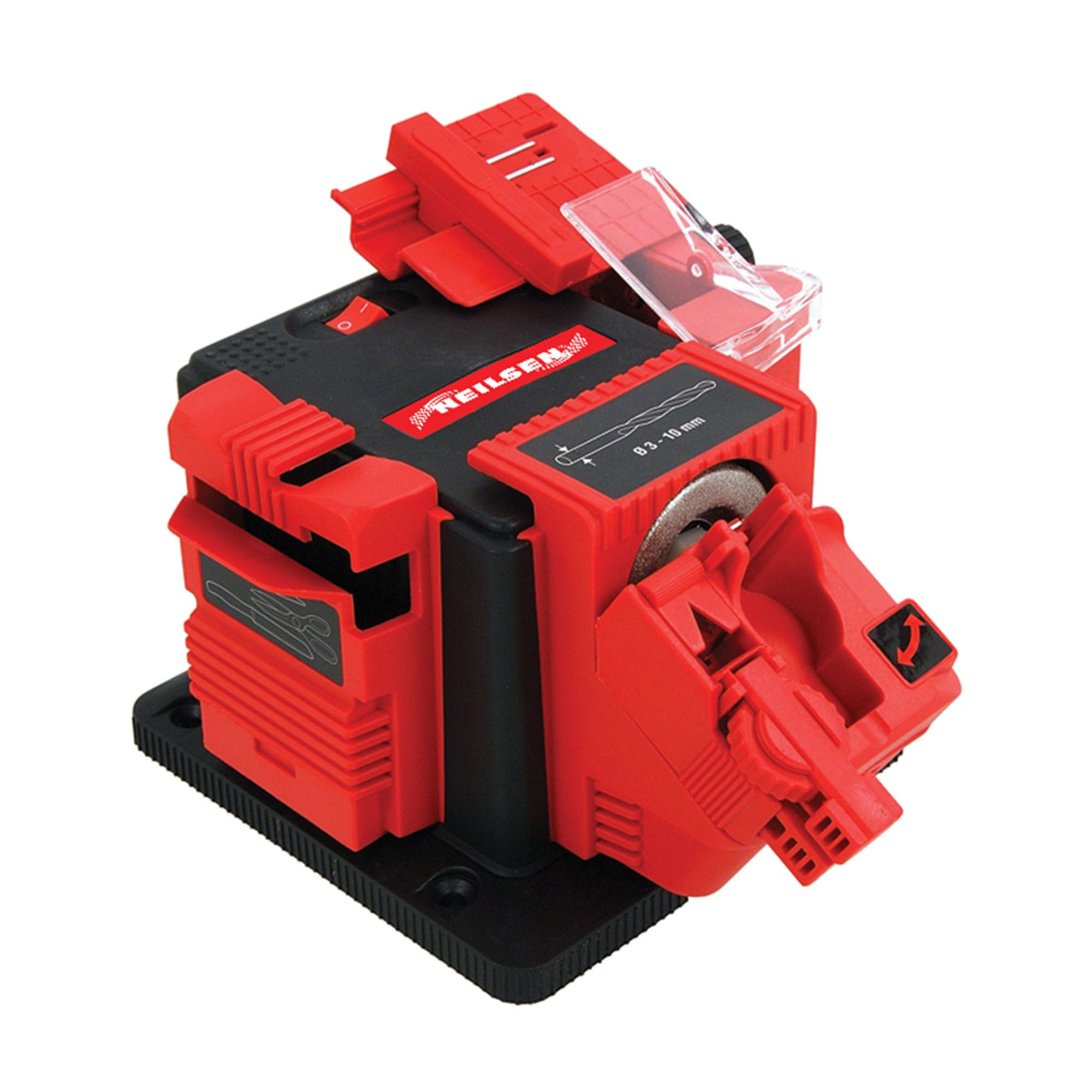 Neilsen CT4542 Power Sharpener 230V, Input Power 65W, Max. Speed 6700rpm for Drill Bit Knife, Scissor, Chisel and Planer Blade Sharpening