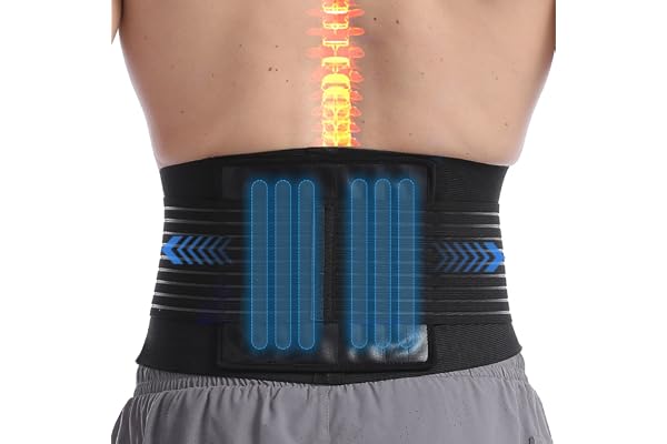 Paskyee Back Brace for Lower Back Pain Relief, Sciatica, Back Strap Support for Men Women working out, lumbar support Belt La
