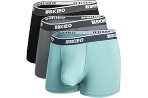BKIEO Modal Spacious Pouch Trunks - Vibrant Everyday Essential, 3-Pack