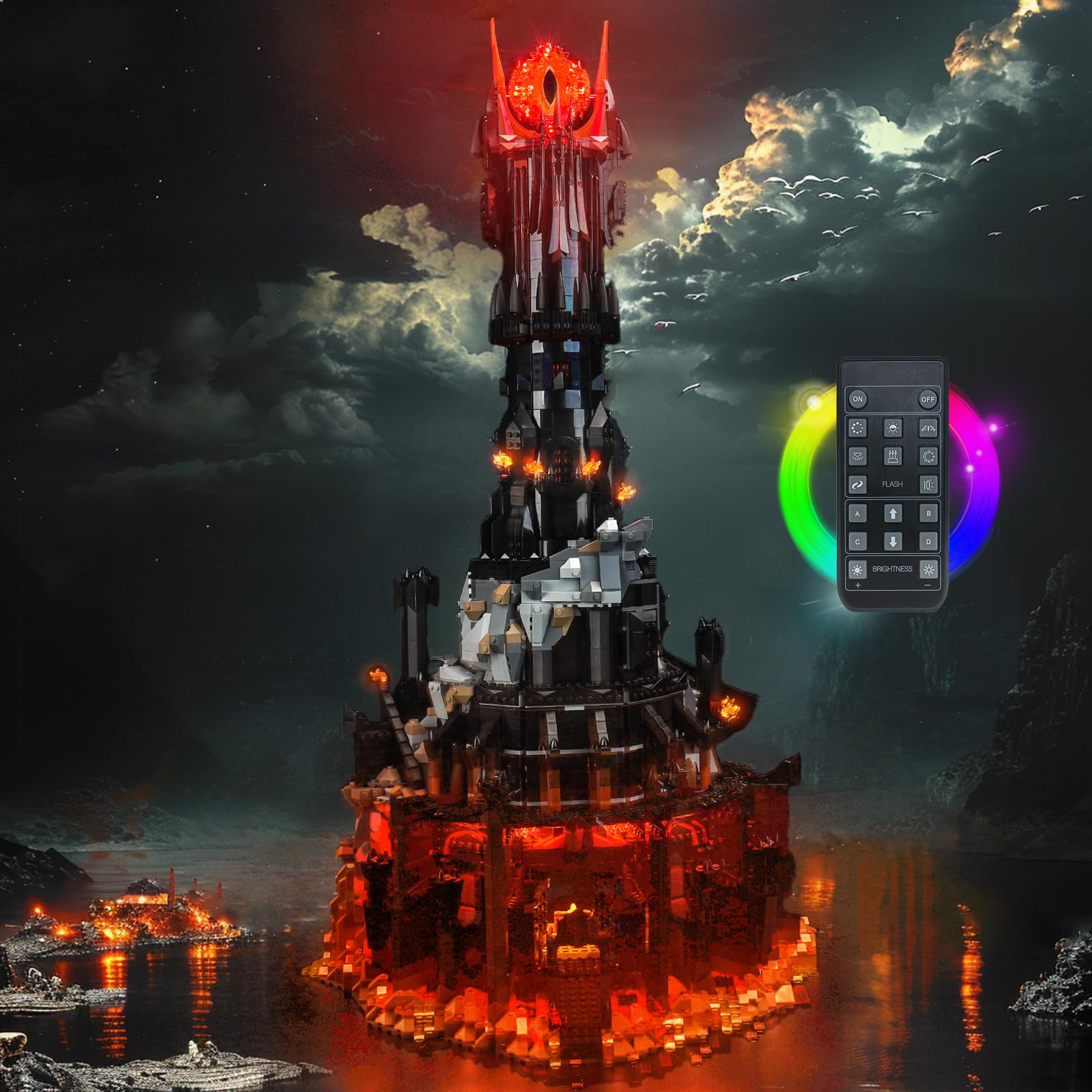 Light Kit for Lego Barad-dûr, Lighting Set for Lego 10333 Barad-dûr Remote Control Set - Not Include Models, Just Light Kit — image 1