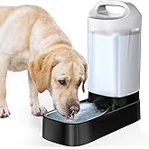 Automatic Dog Water Bowl Dispenser - 2.4 Gallon Stainless Steel Gravity Pet Water Feeder with Ergonomic Handle Design Anti Splash Drinking Bowl Without Filter Easy to Clean Multi Pet Use
