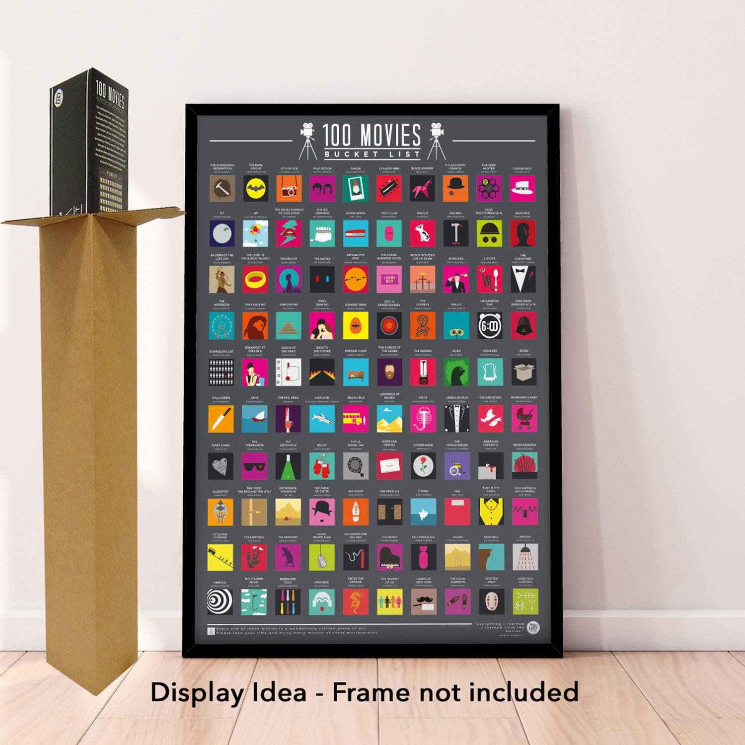 Sweet and Nostalgic 100 Movies Bucket List - Scratch off Poster