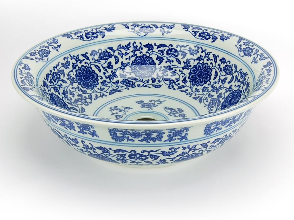 Fontaine Chinese Dynasty II Porcelain Vessel Bathroom Sink, FSA-PVS-PT-008