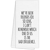 EGBTL Funny Gifts for Friends Kitchen Towels, Friendship Gifts for Women Hand Towels for Bathroom Decor, Best Friend Bestie BFF Soul Sister Gift Dishcloths Dish Towel for Kitchen 16x24 Inches