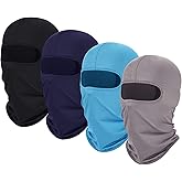 Geyoga 4 Pack Winter Balaclava Kid Ski Mask Neck Gaiter Cold Weather Windproof Face Covering Scarf for Boy Girl Snowboarding
