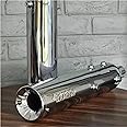The Flying Tree Rhino Racing Bike Exhaust Muffler | Mild Steel Chrome Finish Stainless Steel Straightcut Bike Silencer for Royal Enfied Super Meteor 650 (1 Pair, Chrome)
