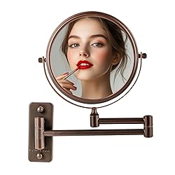 OVENTE 7" Wall Mounted Makeup Mirror with 1X/7X