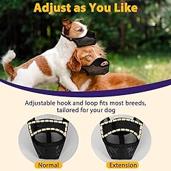 LUCKYPAW Dog Muzzle, Mesh Muzzle for Large Medium