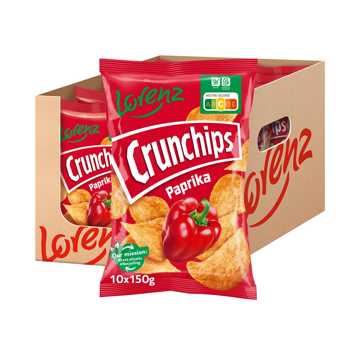 LORENZ | Crunchips Paprika | 10 x 150 g | glutenfrei