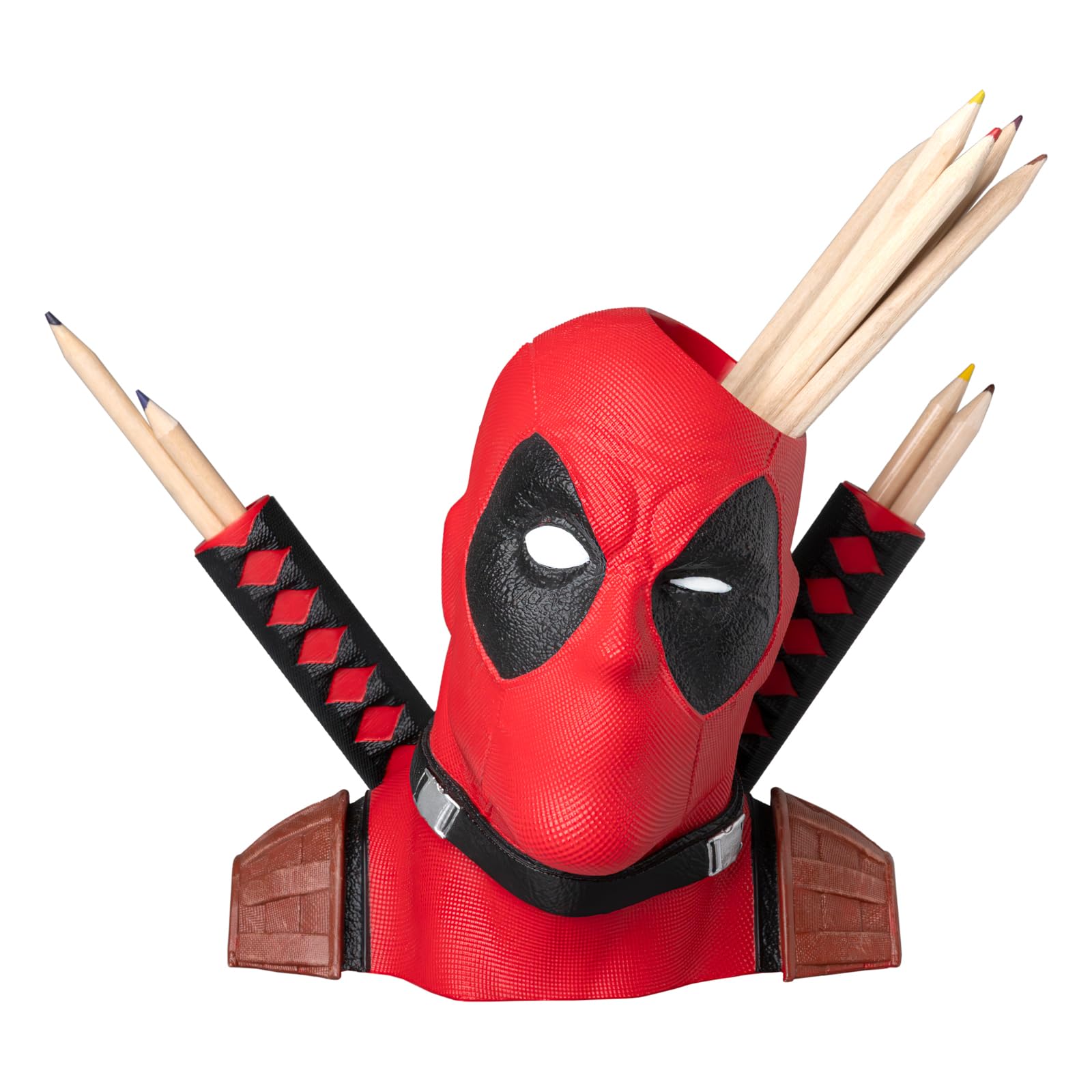 Grupo Erik Pen Holder For Desk - Marvel Deadpool Figure | Pen Pot, Pencil Pot, Pencil Holder, Desk Organiser, Stationery Supplies | Deadpool Gifts, Marvel Gifts