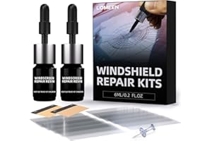 Windshield Crack Repair Kit, 2025 Updated 2 Bottles Nano Glass Crack Repair Liquid Quick Windshield Repair for Chips and Crac