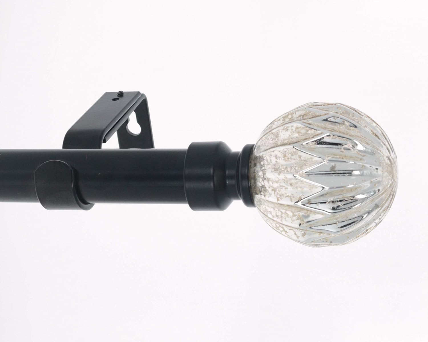 Urbanest Edward Vintage Mercury Glass Finish Finial Curtain Drapery Rod, 1inch