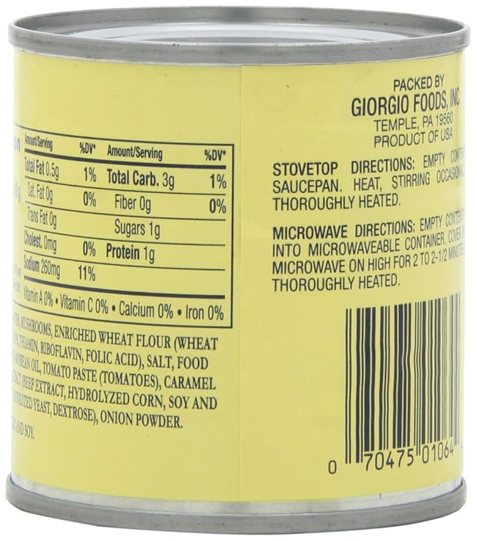 Amazon Com Giorgio Dawn Fresh Mushroom Steak Sauce 6 Ounce Pack Of 12 Steak Sauce Condiments Grocery Gourmet Food