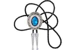 Doitby Western Bolo Tie Cowboy Bolo Ties Rhinestone Necklace Bola Tie for Men Women