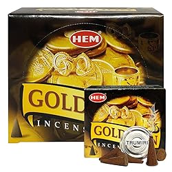 Gold Rain Incense Cones and Cone Incense Burner