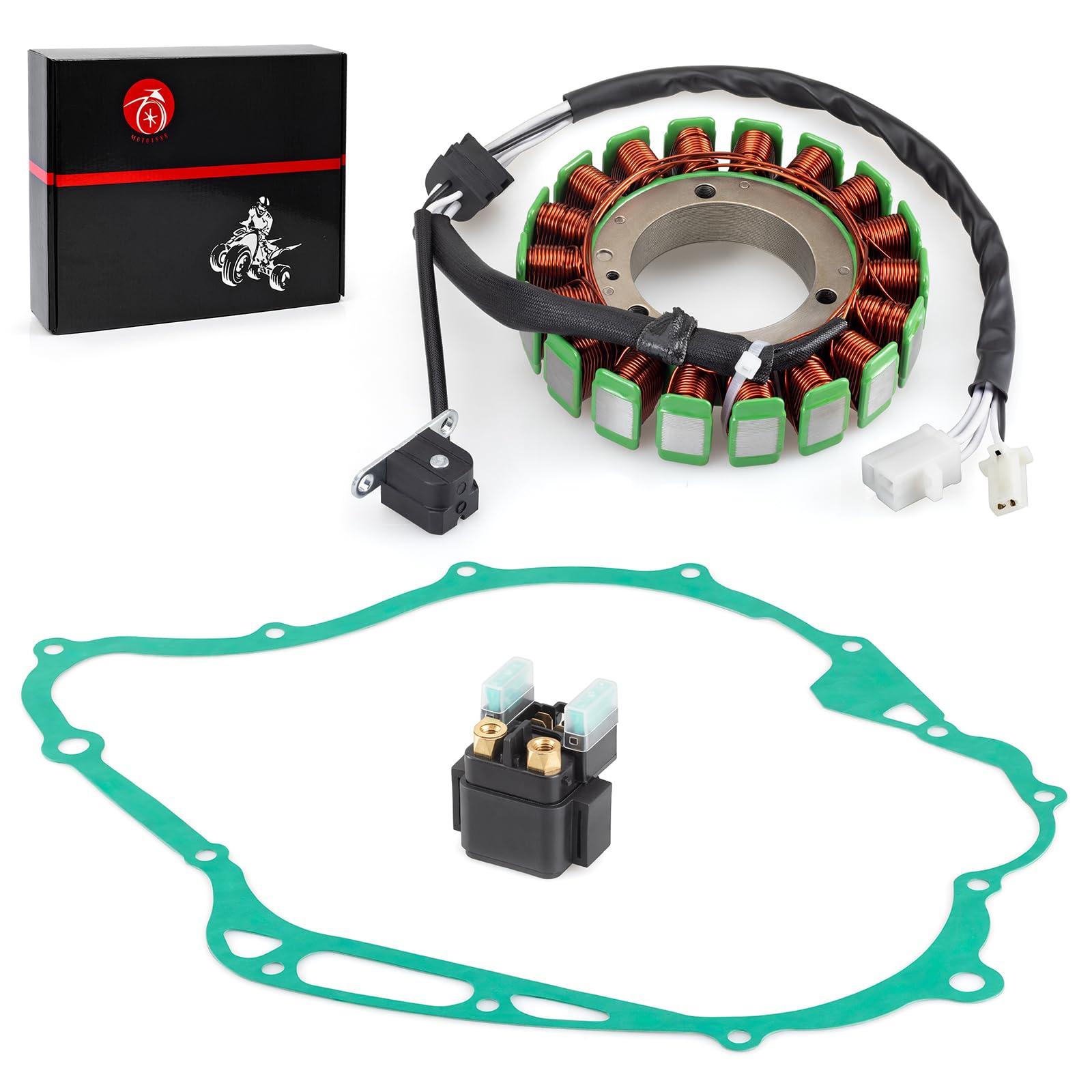 Photo 1 of Stator and Relay Gasket Compatible with Yamaha V-Star 1100 XVS11 XVS1100 Classic Custom Silverado 1999-2009 5EL-81410-01-00 5EL-15451-00-00 4DN-81940-12-00