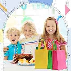 Jexine 100 Pcs Non Woven Bags Reusable Gift Bag