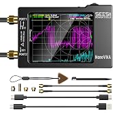 SEESII Nanovna-H Vector Network Analyzer,Upgraded HW3.7 9KHz-1.5GHz MF HF VHF UHF Antenna Analyzer, Measuring S Parameters, Voltage Standing Wave Ratio,Phase,Delay,Smith Chart,Support Data Storage