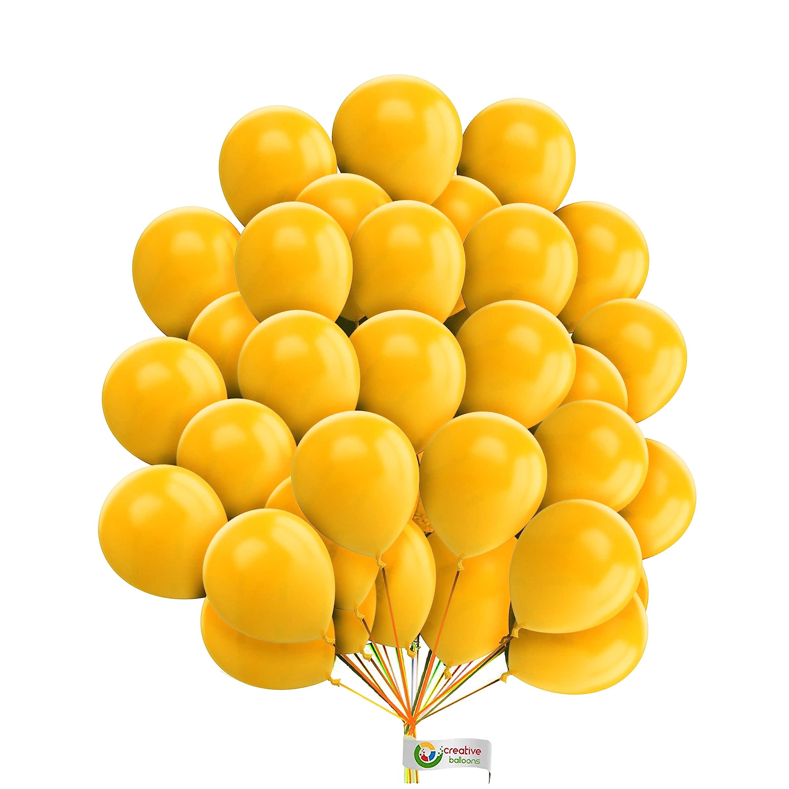 5 inch Latex Balloons Premium Quality Birthday Wedding Party Balloon Anniversary Decorations Romantic & Other Décor Themes Yellow Color Pack of 25