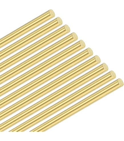 Uxcell 4mm Diameter 400mm Length Brass Solid Round Rod For DIY Craft 1